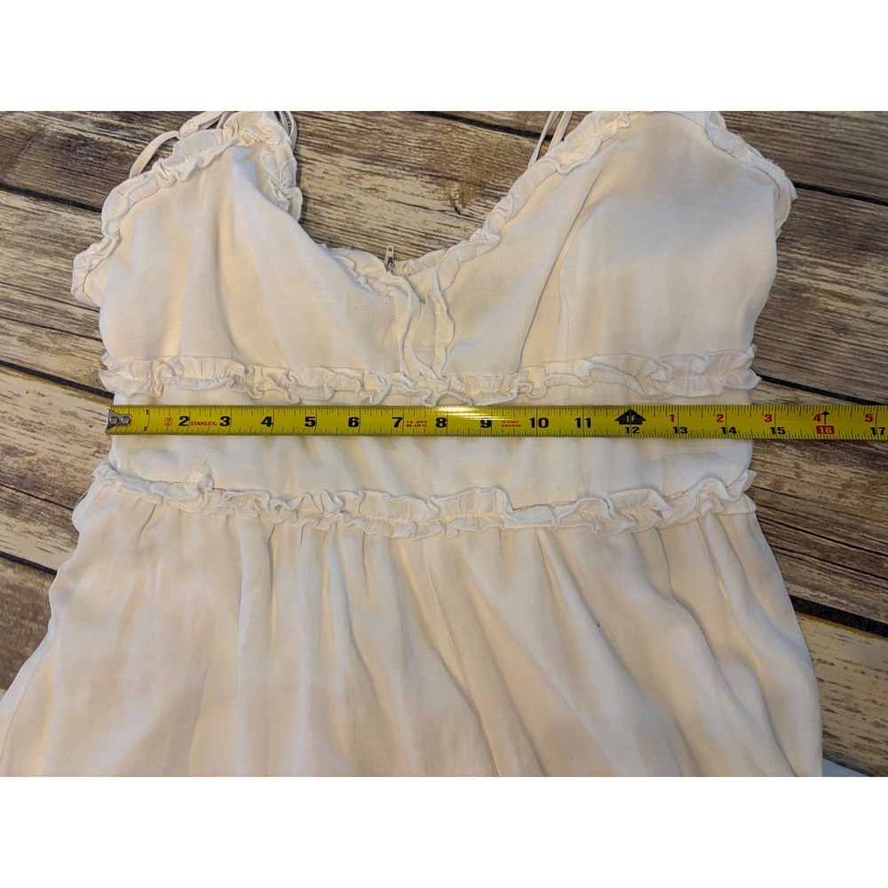 Trixxi Womens White Ruffle Sleeveless Shorts Romper XL Boho Festival Cottage - Picture 8 of 8